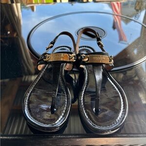 Coach Black and Gold Women's Sandals